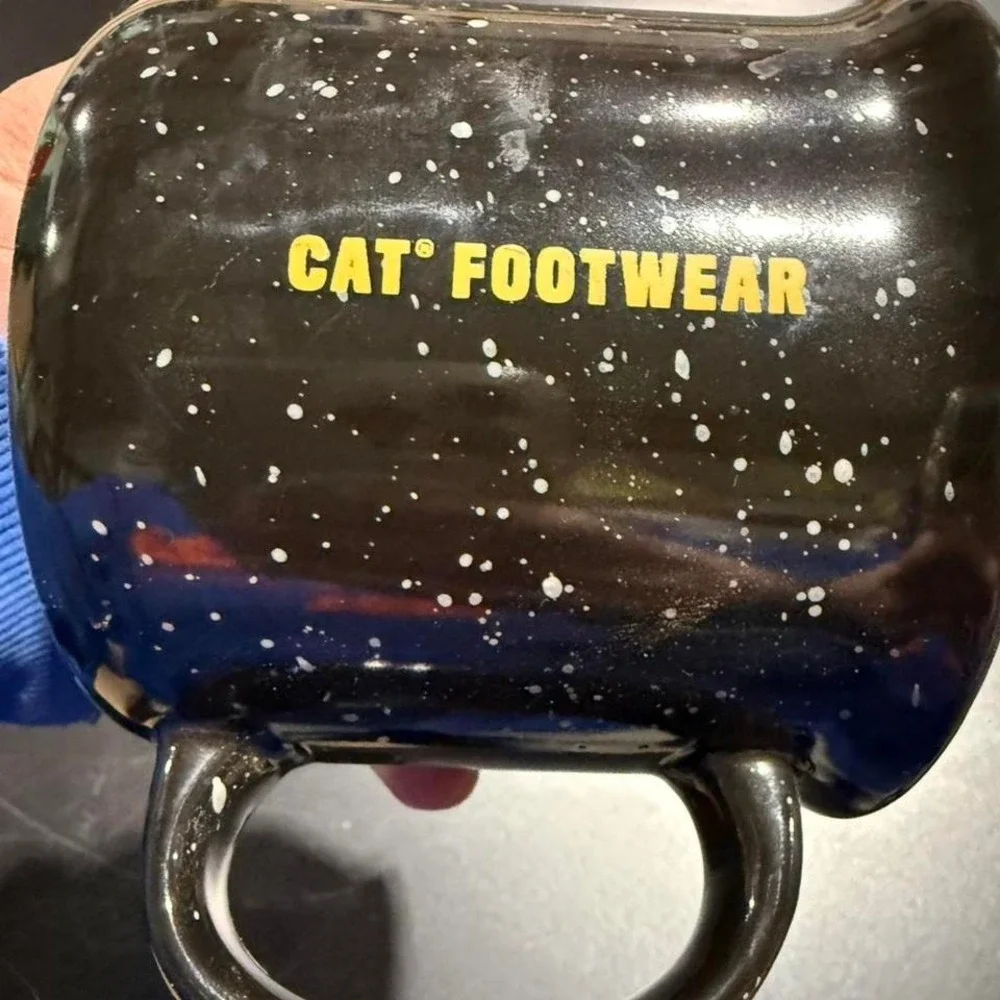 CAT Speckled Ceramic Campfire Mug
